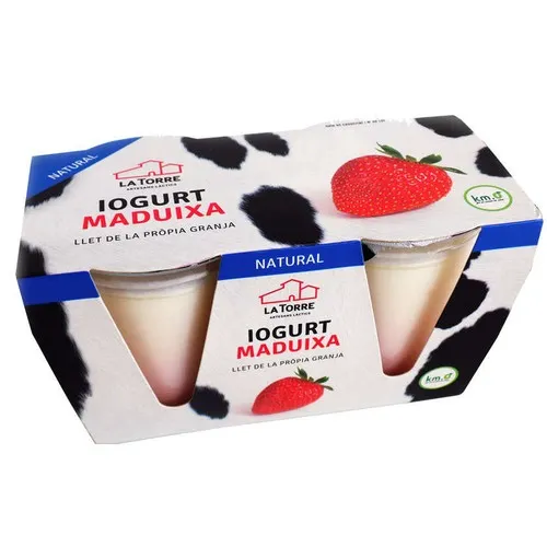 Iogurt maduixa La Torre pack 2